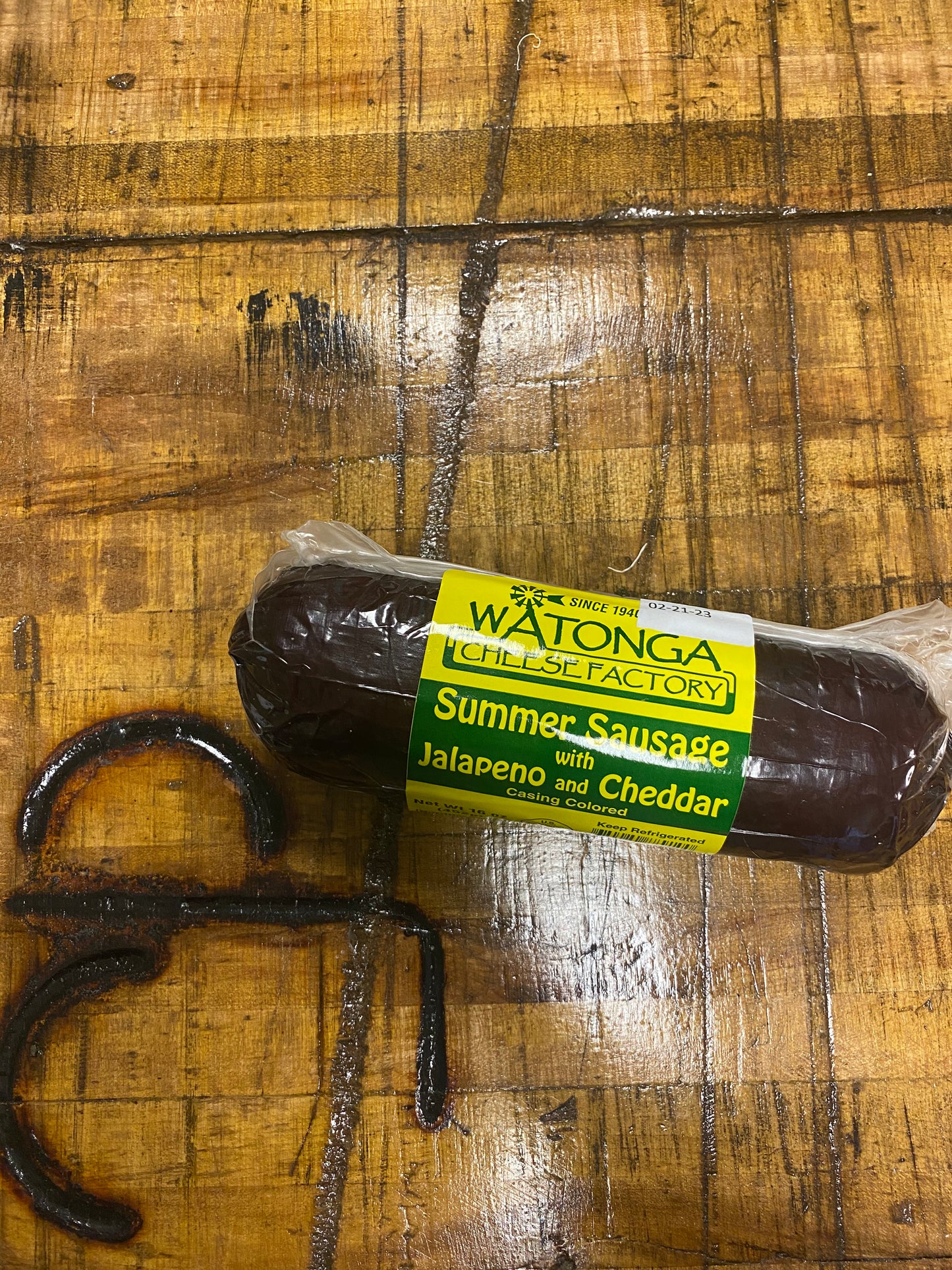 Watonga Summer Sausage with Jalapeño and Cheddar