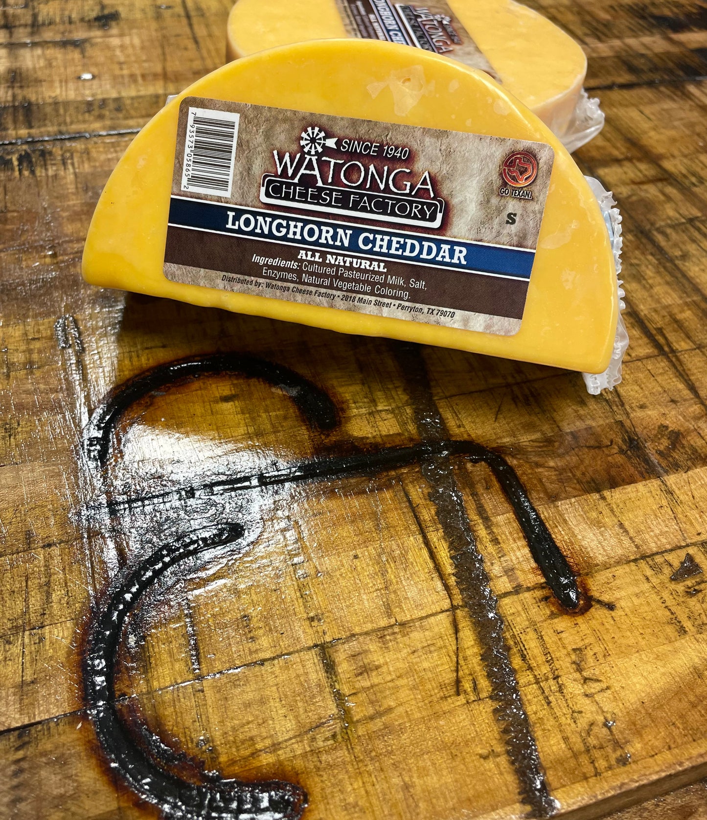 Watonga Longhorn Cheddar Cheese Half Moon